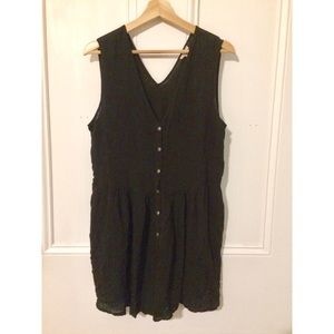 Black 90s Style Casual Romper